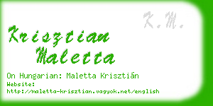 krisztian maletta business card